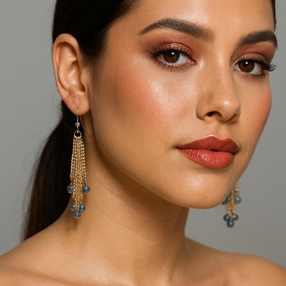 Erica‎ Lyons Gold Tone Tassel Dangle Hook Earrings